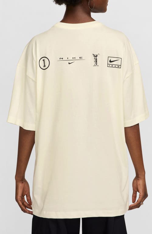 Nike Sportswear Dance Cotton Graphic T-shirt In Sail