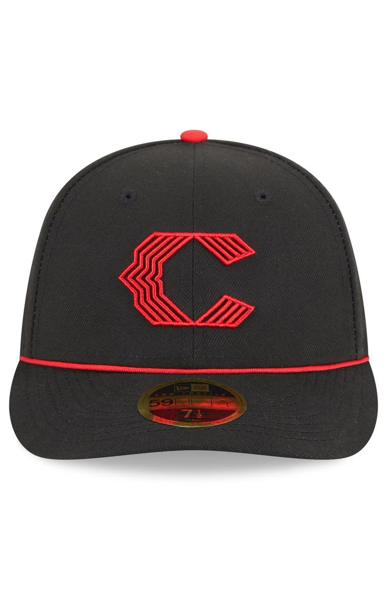 New Era Men's New Era Black Cincinnati Reds 2023 City Connect Low Profile 59FIFTY Fitted Hat, Alternate, color, Black