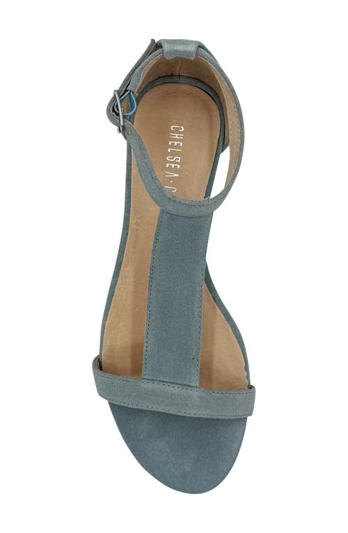 Shop Chelsea Crew Samira Wedge Sandal In Sky Blue Suede