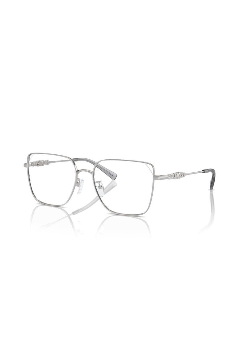 56mm Rectangle optical glasses, Main, color, Silver