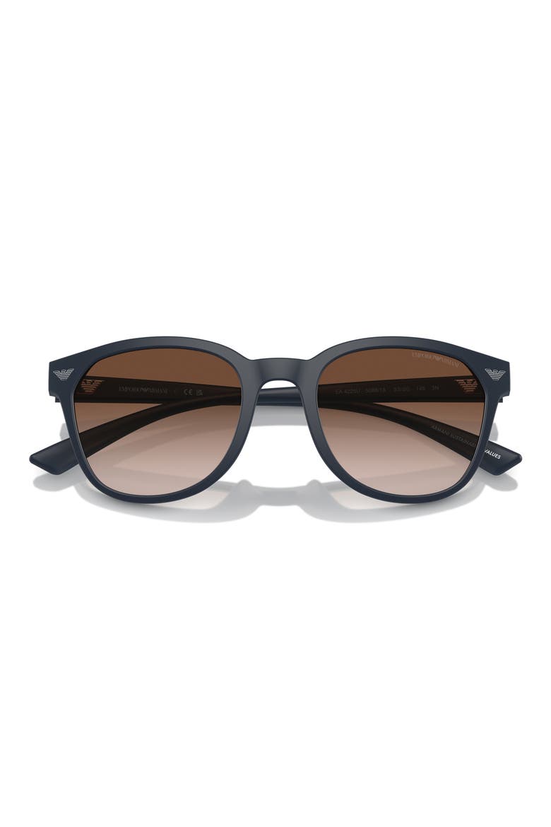 53mm Phantos Sunglasses, Alternate, color, MATTE BLUE / GRADIENT BROWN