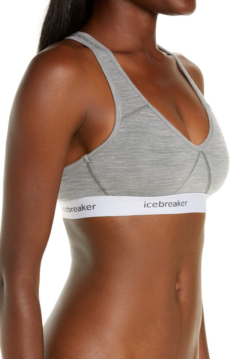 Icebreaker Sprite Wool Blend Racerback Sports Bra, Alternate, color, 