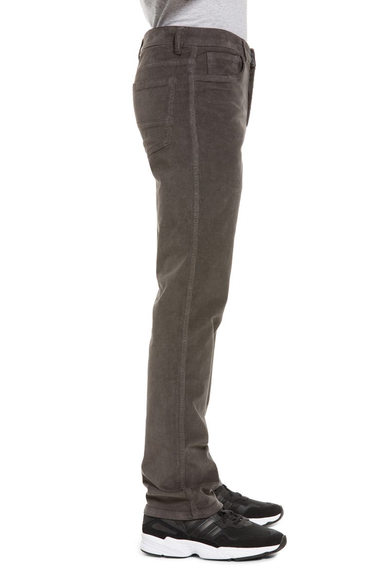 Stretch Corduroy Five Pocket Pants, Alternate, color, CHARCOAL