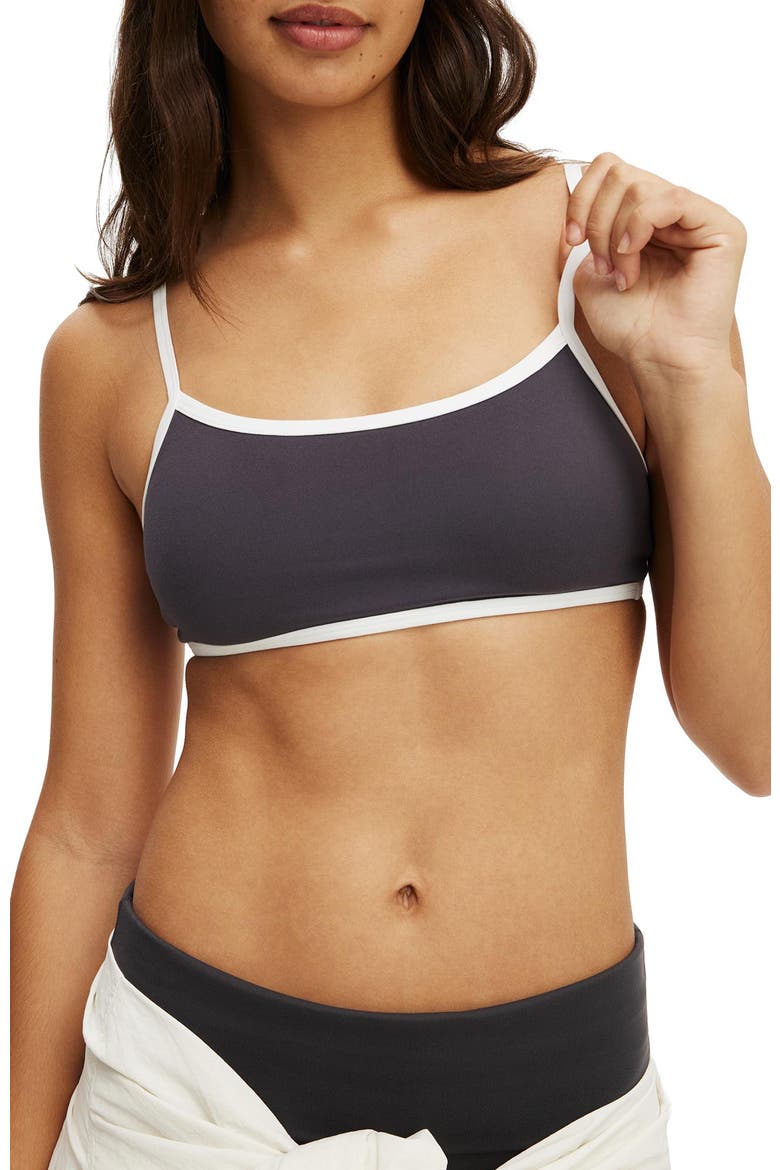 Women's Active Ultra Soft Double Strap Back Crop, Alternate, color, Graphite White