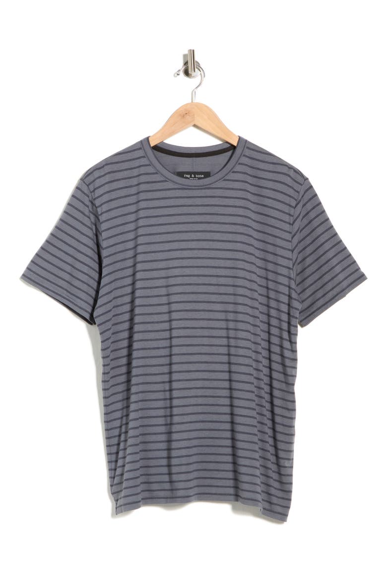 Edmund Stripe Cotton Blend T-Shirt, Alternate, color, SUMMER BLUE