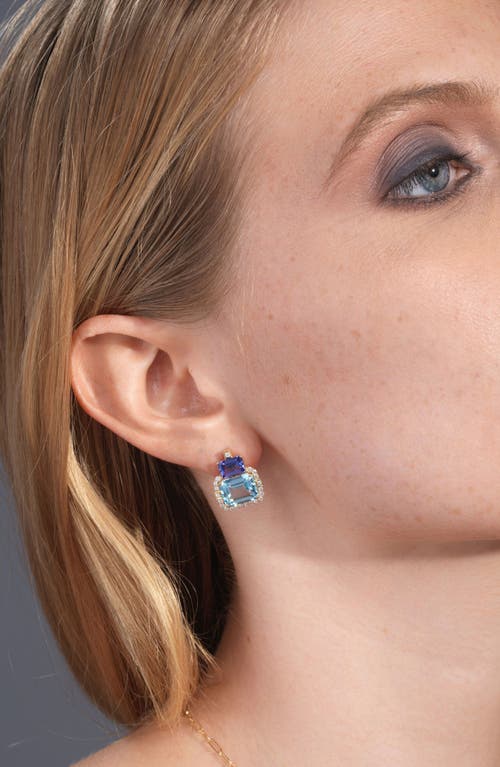 Goshwara Gossip Semiprecious Stone Stud Earrings In Multi