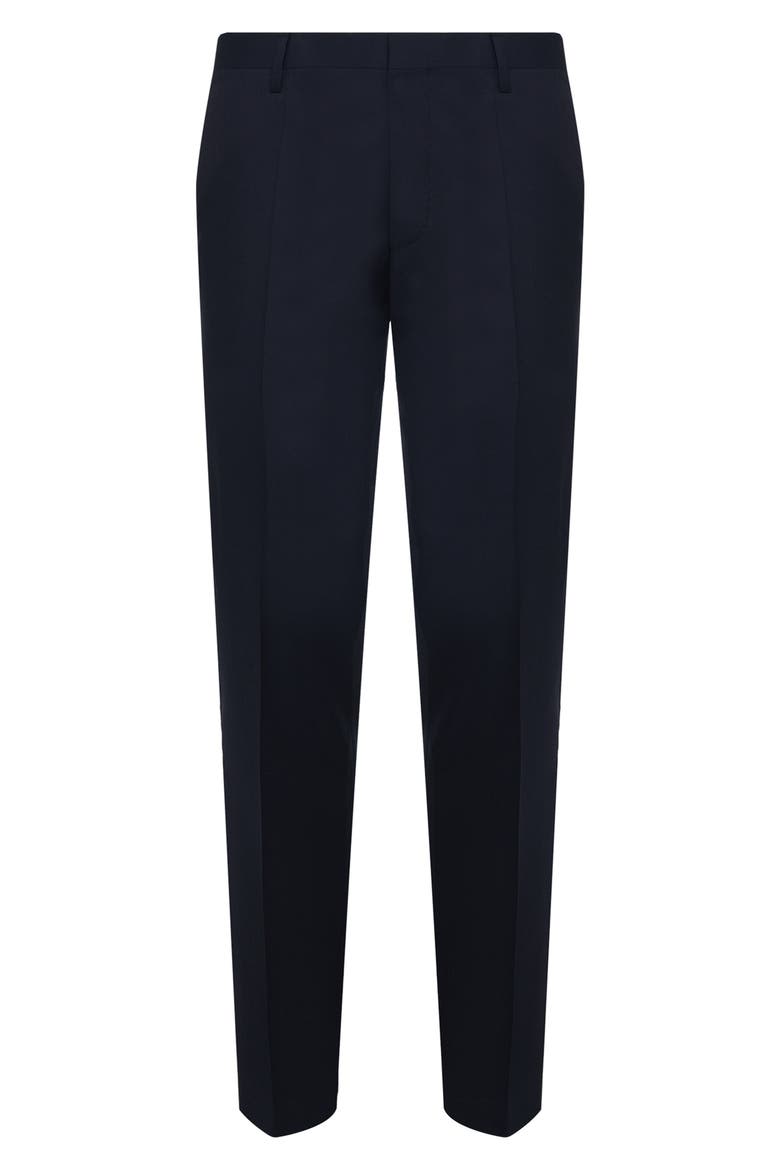 Gibson CYL Flat Front Solid Slim Fit Wool Dress Pants, Alternate, color, DARK BLUE