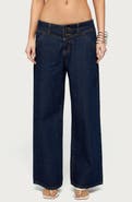 EDIKTED Meredith Low Rise Wide Leg Jeans