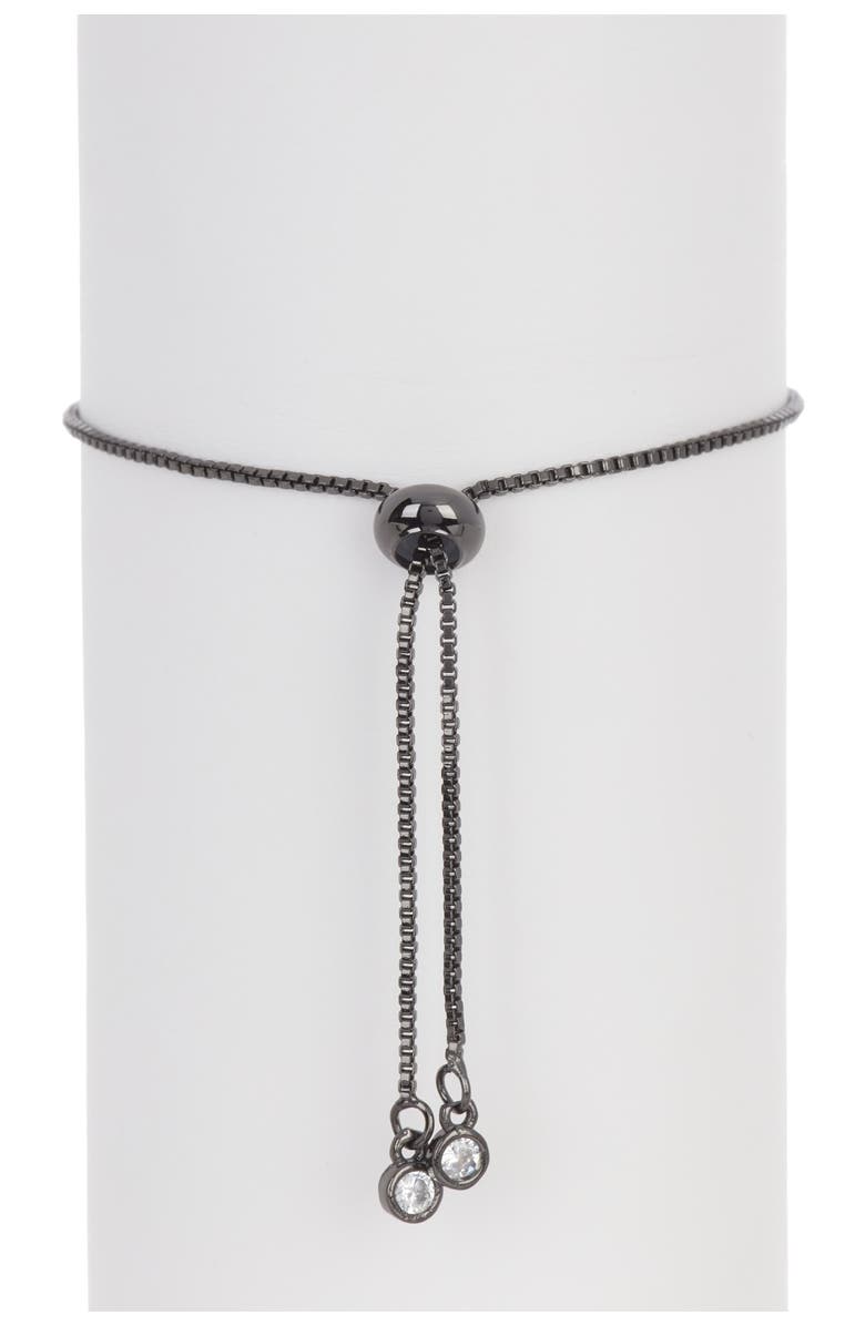 ADORNIA FINE Sterling Silver Diamond Pave Evil Eye Pull Bracelet - 0.25 ctw, Alternate, color, 