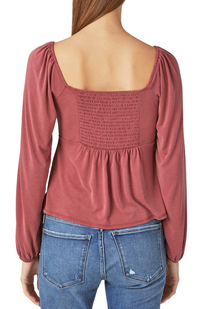 Lucky Brand Sandwash Babydoll Top, Alternate, color, 
