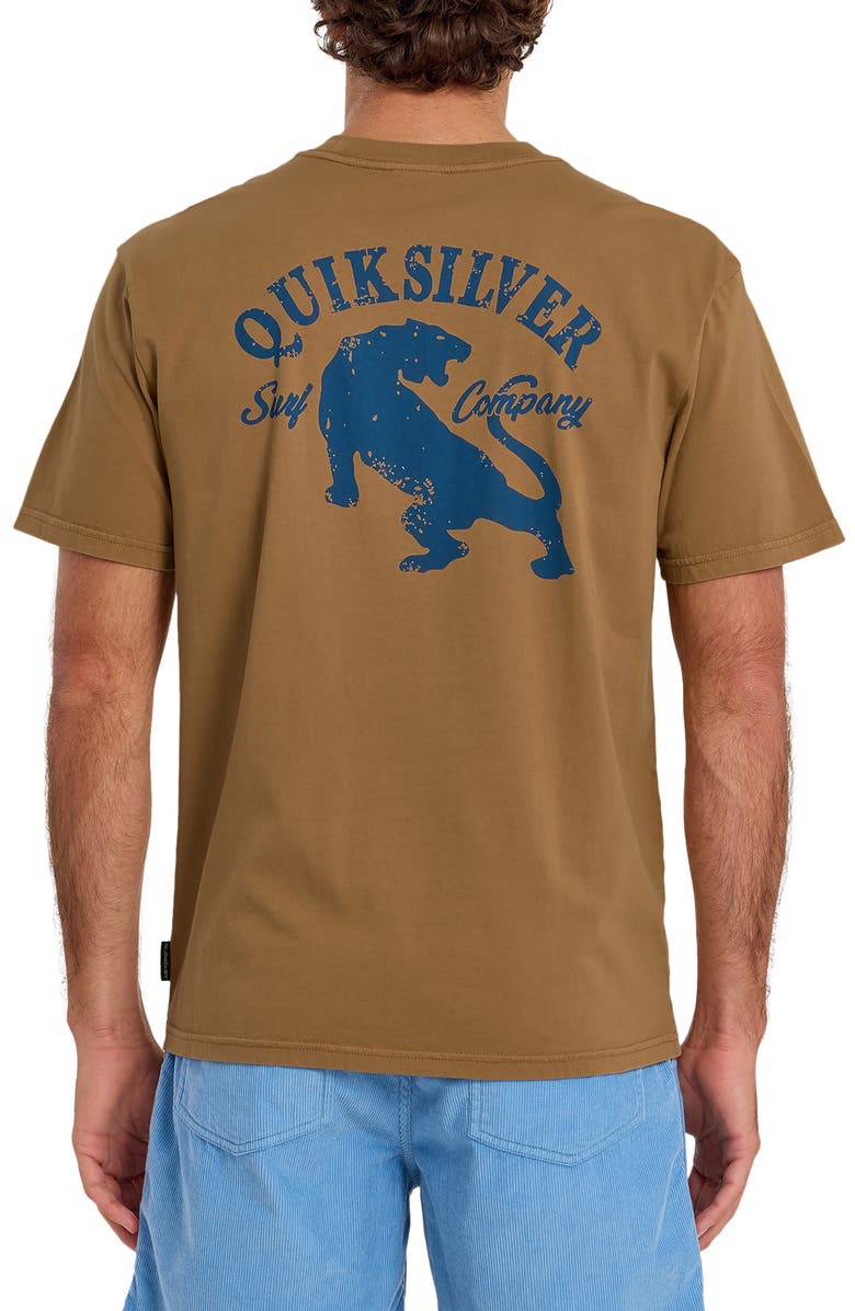 Quiksilver Jungle Bite Cotton Graphic T-Shirt, Alternate, color, Tobacco