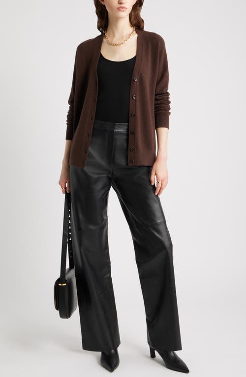 Nordstrom Cashmere V-neck Cardigan In Brown
