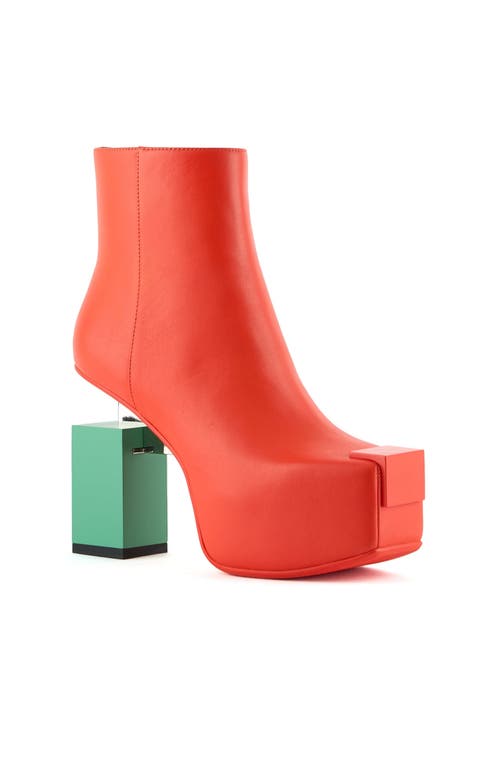 United Nude Cubist Bootie In Orange