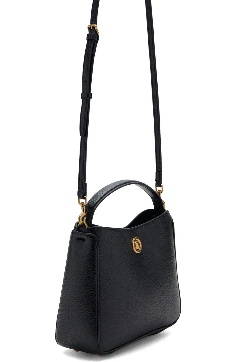 MANGO Small Crossbody Bucket Bag, Alternate, color, Black
