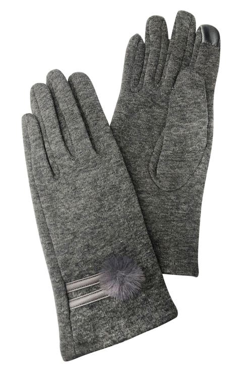 Pompom Jersey Touchscreen Gloves