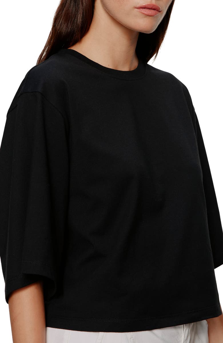 Sanctuary Belle Oversize Organic Cotton T-Shirt, Alternate, color, Black