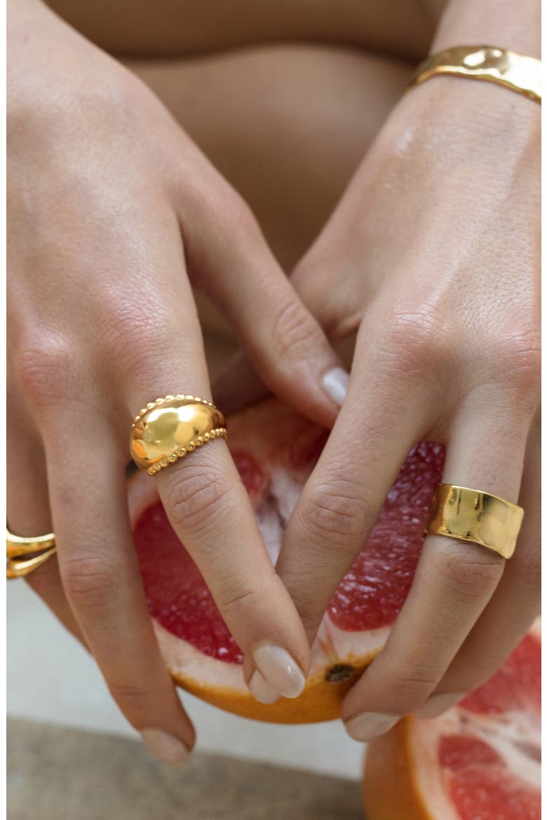 Deia Dome Ring, Alternate, color, YELLOW GOLD