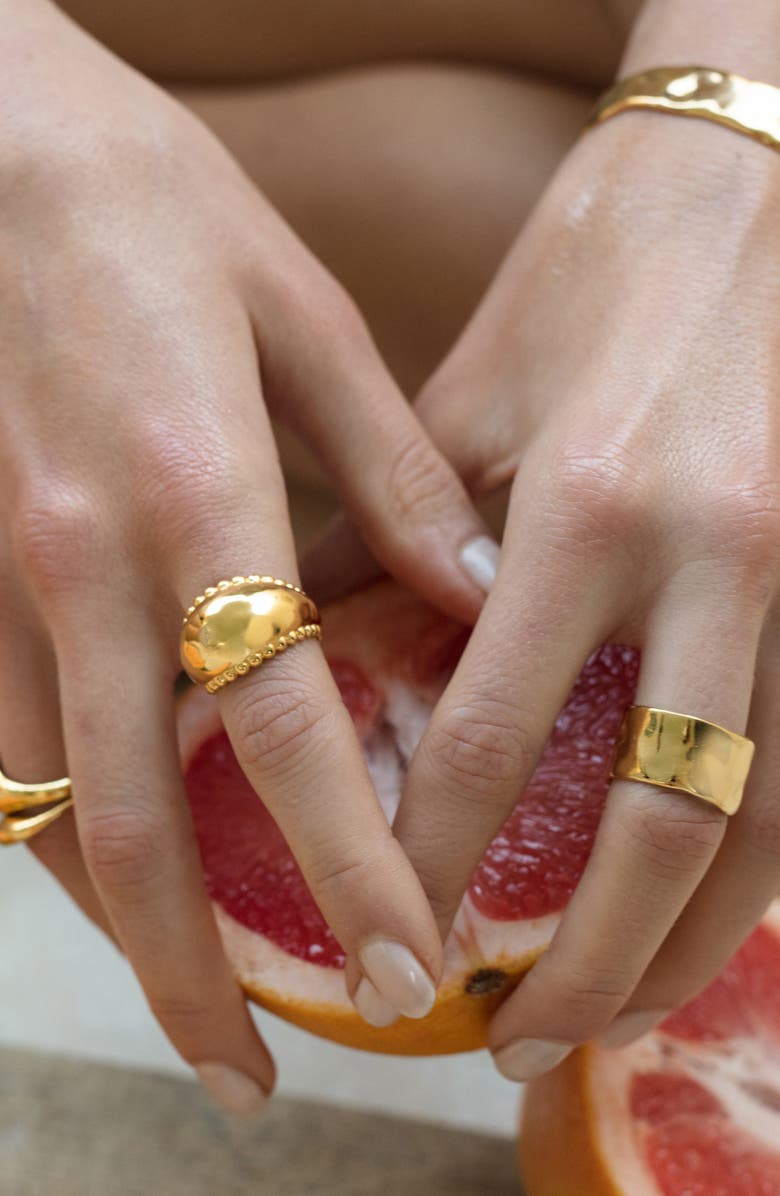 Monica Vinader Deia Dome Ring, Alternate, color, Yellow Gold