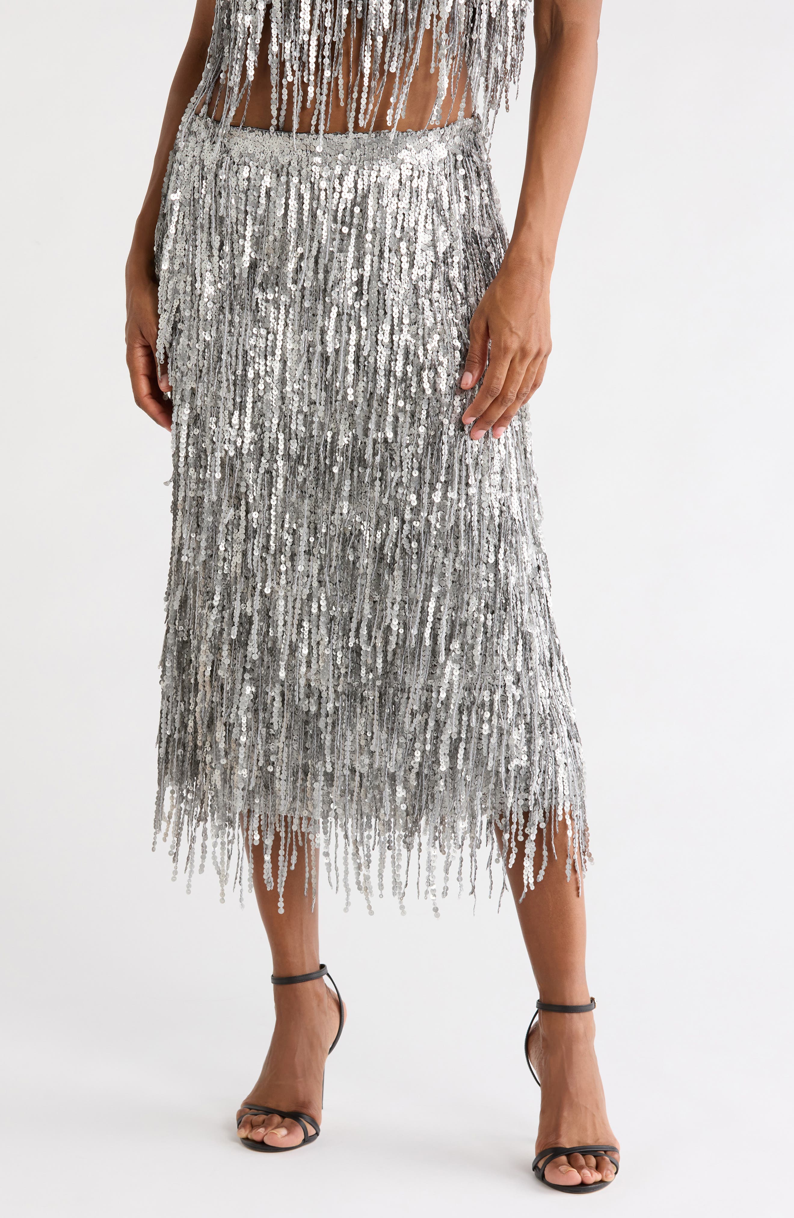 Billie Sequin Midi Skirt