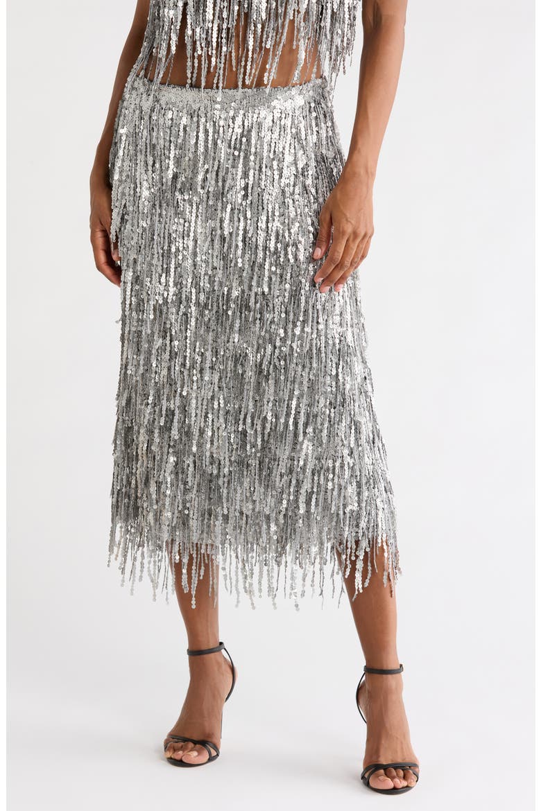 Billie Sequin Midi Skirt, Main, color, GN MULTI