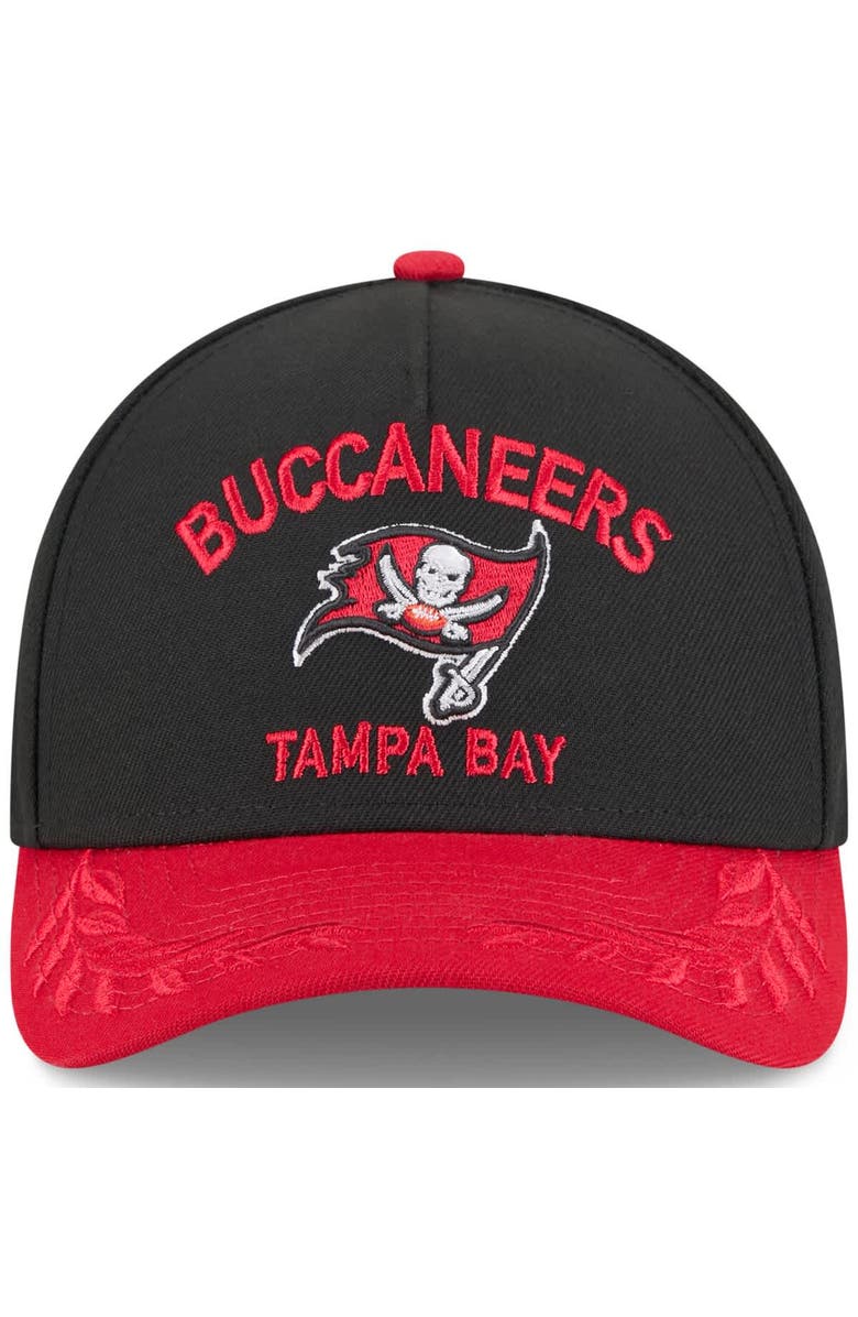 New Era Men's New Era Black/Red Tampa Bay Buccaneers 2025 NFL Draft 9FORTY A-Frame M-Crown Adjustable Hat, Alternate, color, Black