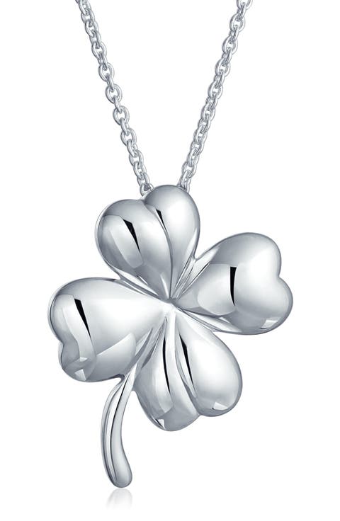 Four Leaf Clover Shamrock Necklace