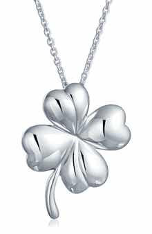 BLING JEWELRY Four Leaf Clover Shamrock Necklace