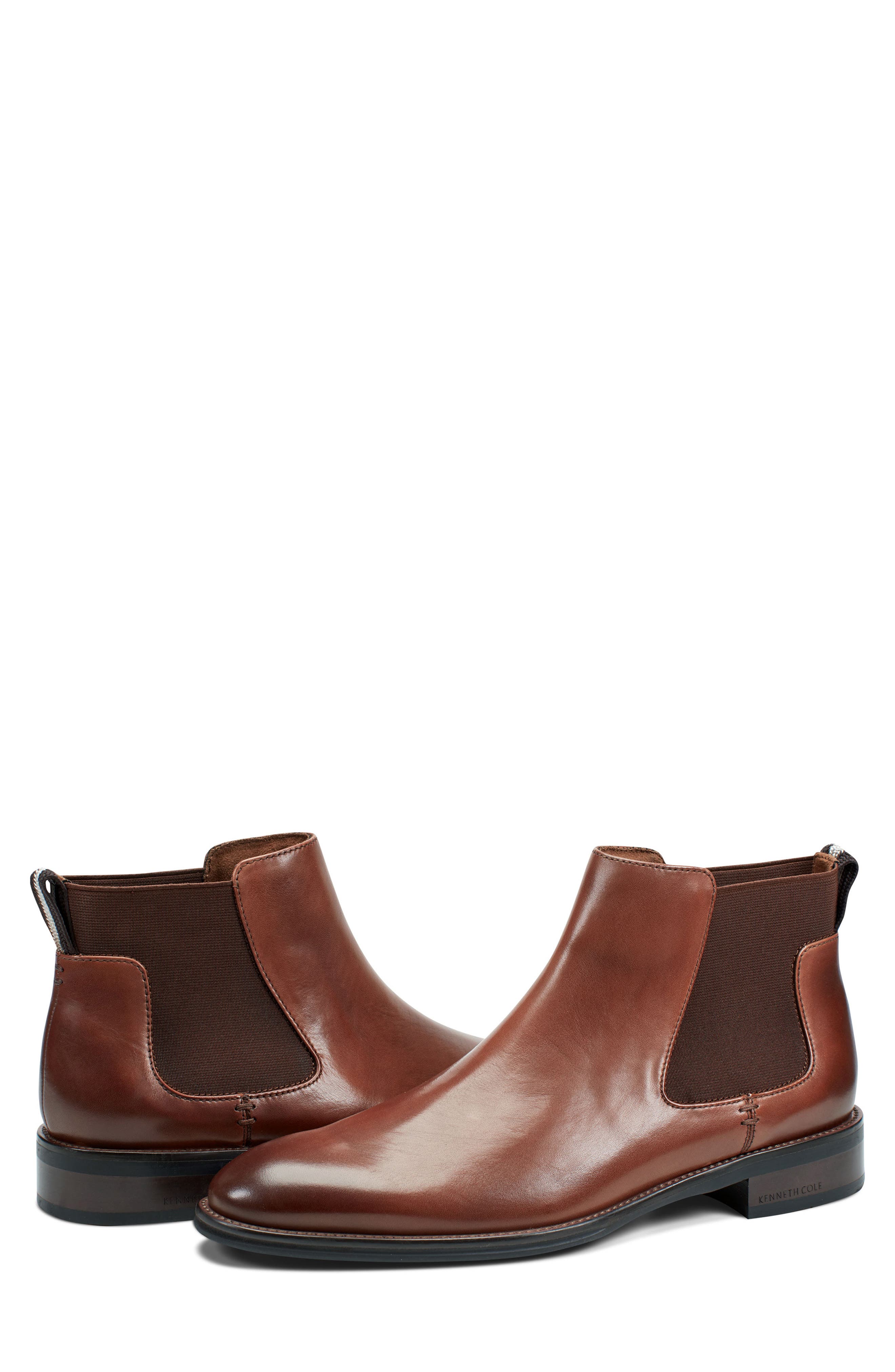 Kenneth Cole New York Tully Chelsea Boot, Alternate, color, Cognac/ Mocha/ Silver