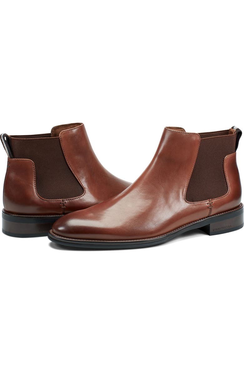 Kenneth Cole New York Tully Chelsea Boot, Alternate, color, Cognac/ Mocha/ Silver