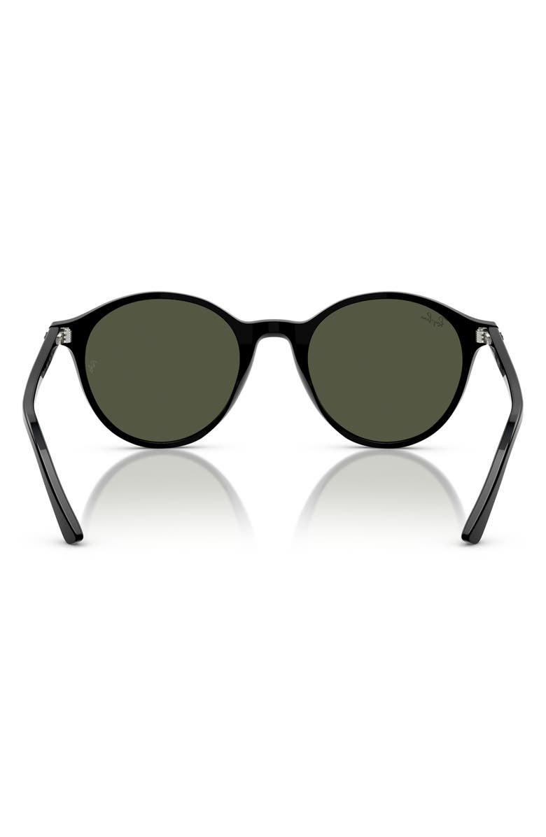 Ray-Ban Phantos 53mm Round Sunglasses, Alternate, color, Black