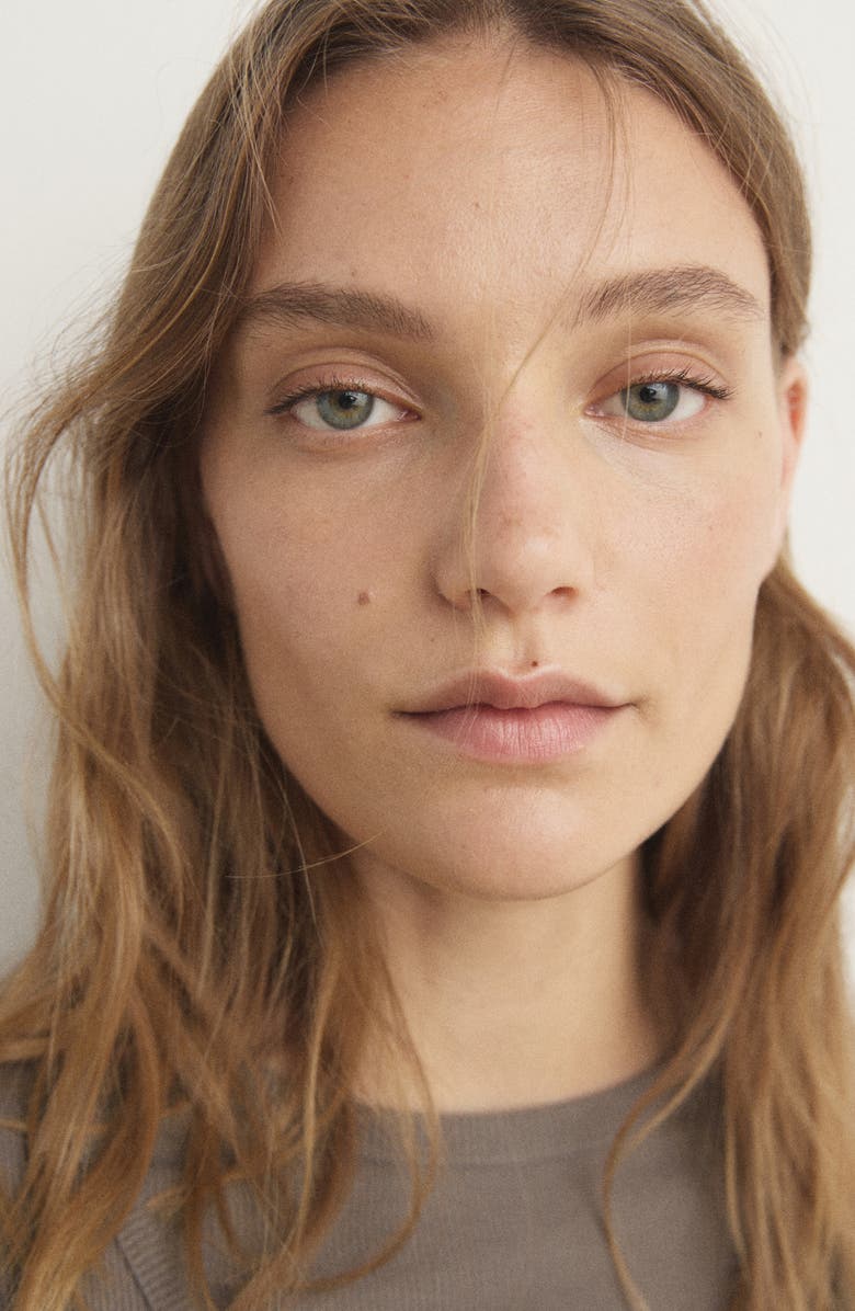 MANGO Wrap Rib Cardigan, Alternate, color, Medium Brown