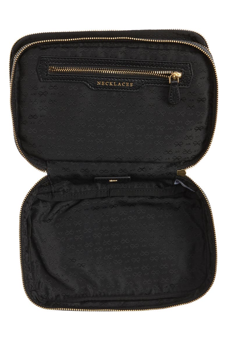 Zip Around Nylon Jewelry Case, Alternate, color, BLACK