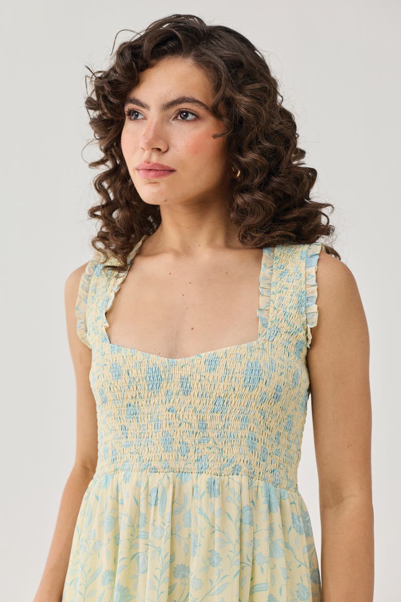 The Smocked Maxi Dress, Alternate, color, Butter Bloom