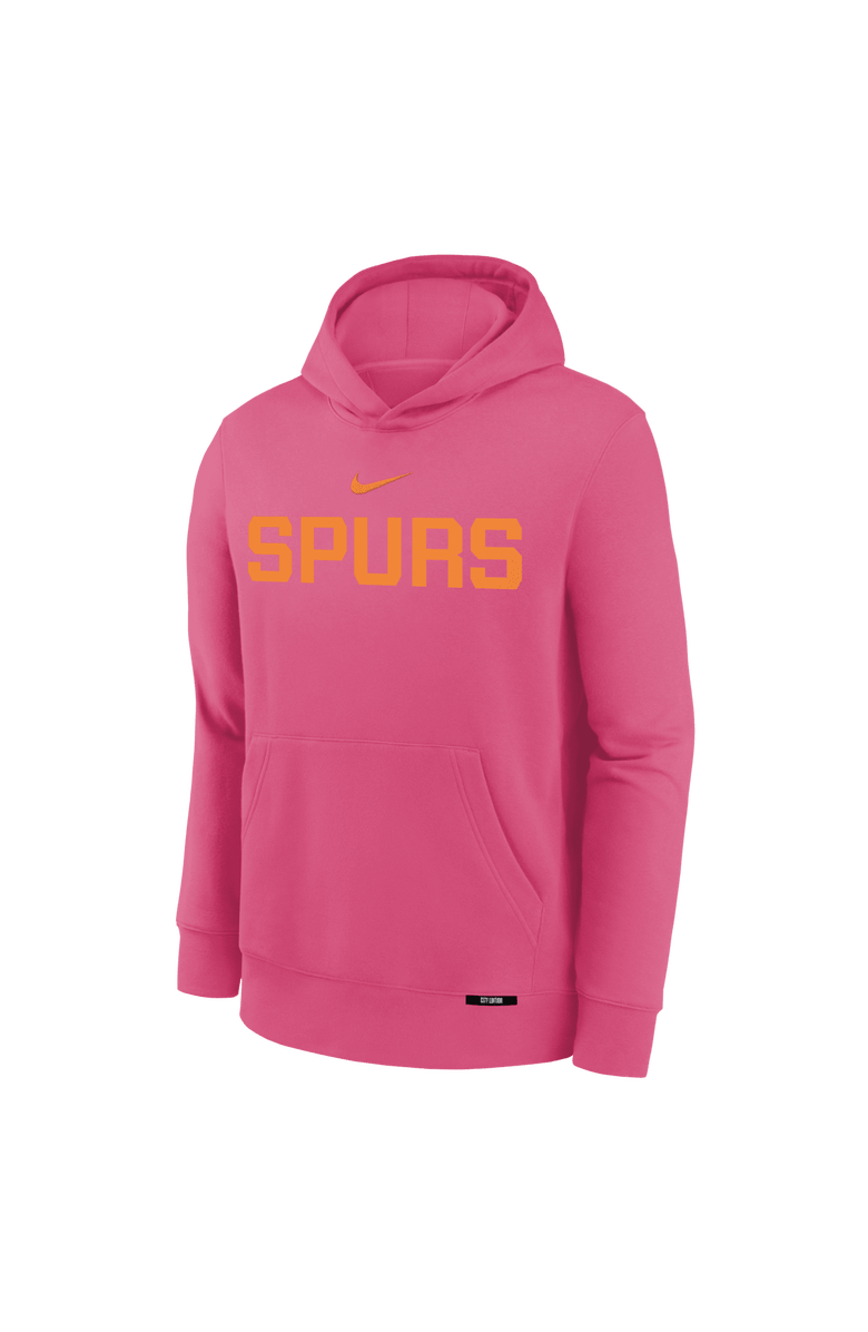 Nike Youth Nike Pink San Antonio Spurs 2025/26 City Edition Club Fleece Pullover Hoodie, Alternate, color, Pink