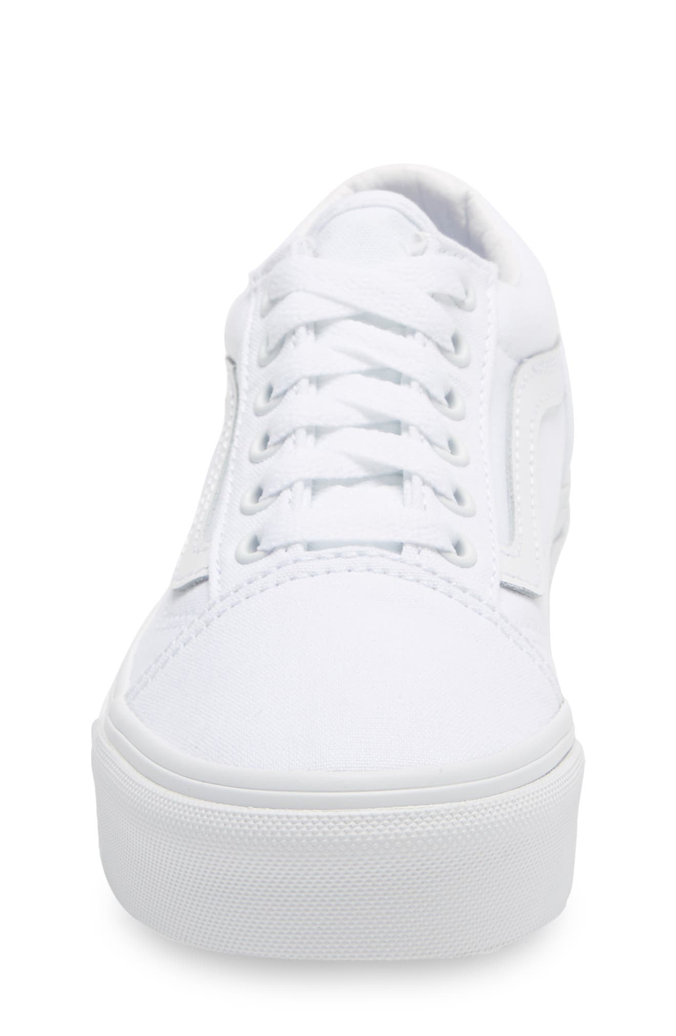 Old Skool Platform Sneaker, Alternate, color, TRUE WHITE/ TRUE WHITE