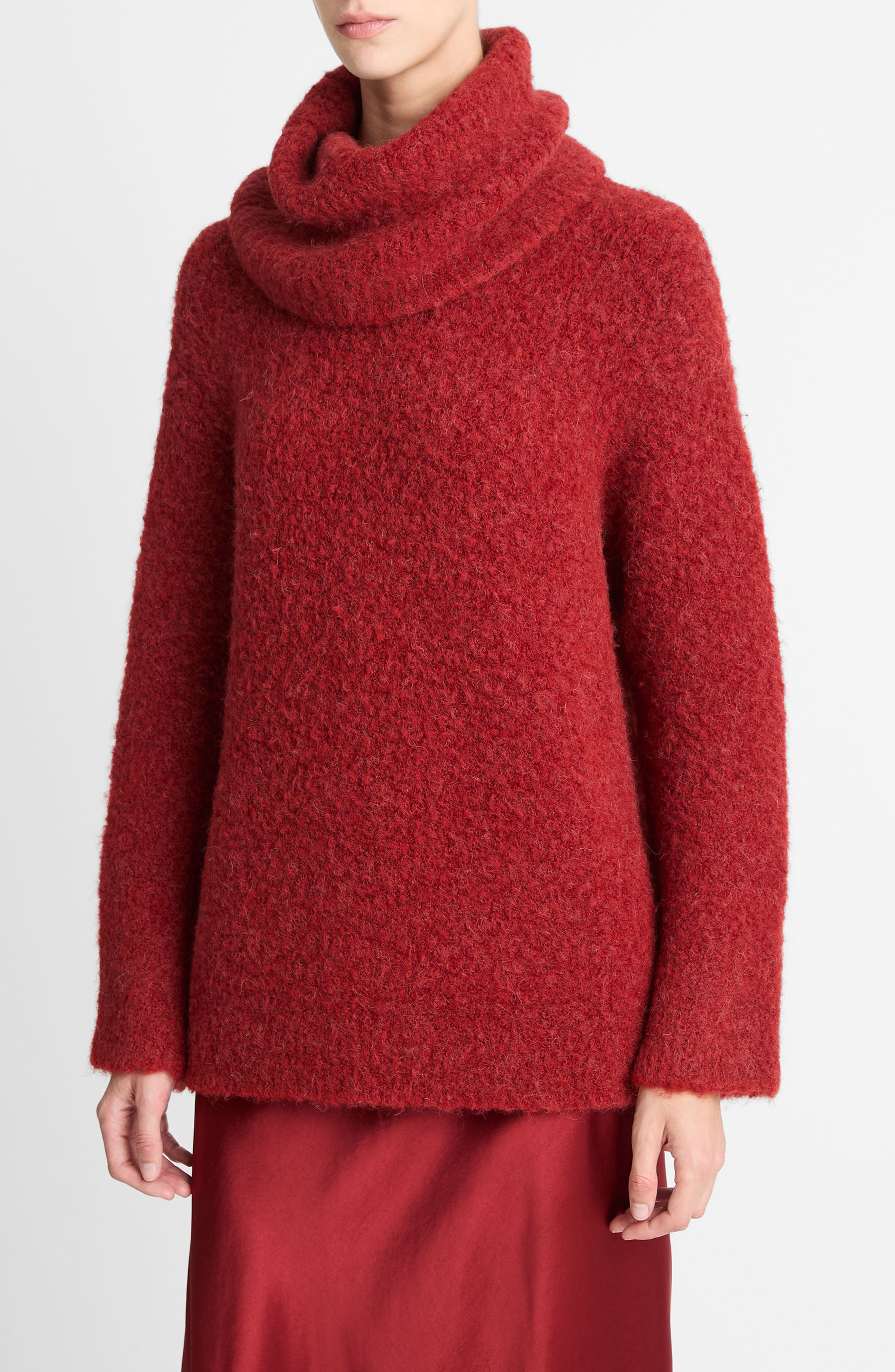 Vince Bouclé Turtleneck Tunic Sweater