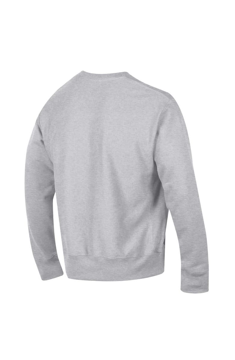 Champion Men's Champion Gray Alabama Crimson Tide Distressed Arch Over Logo Reverse Weave Crew Neck Sweatshirt, Alternate, color, Gray