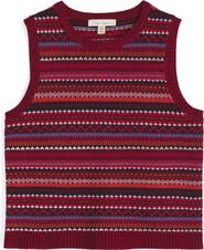 Seasalt Cornwall Percella Cove Fair Isle Merino Wool Blend Sweater Vest