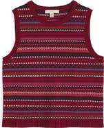 Seasalt Cornwall Percella Cove Fair Isle Merino Wool Blend Sweater Vest