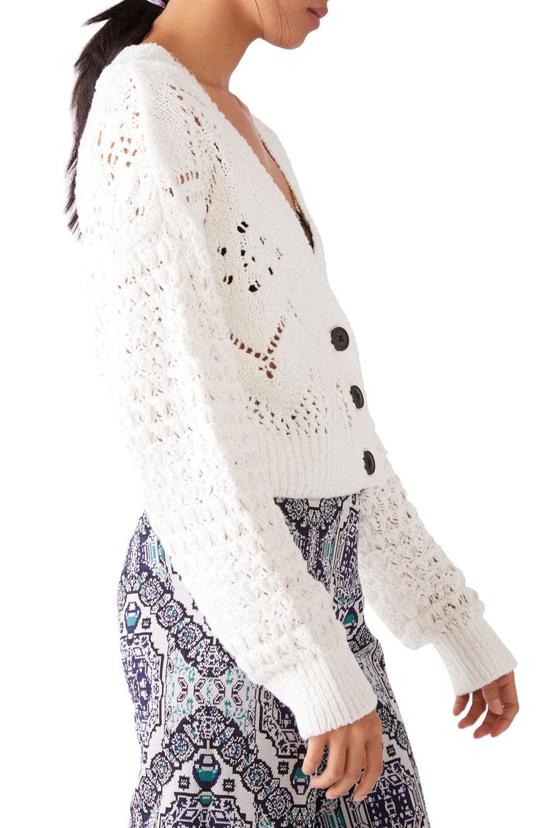 Chloe Crop Cardigan, Alternate, color, EVENING CREAM