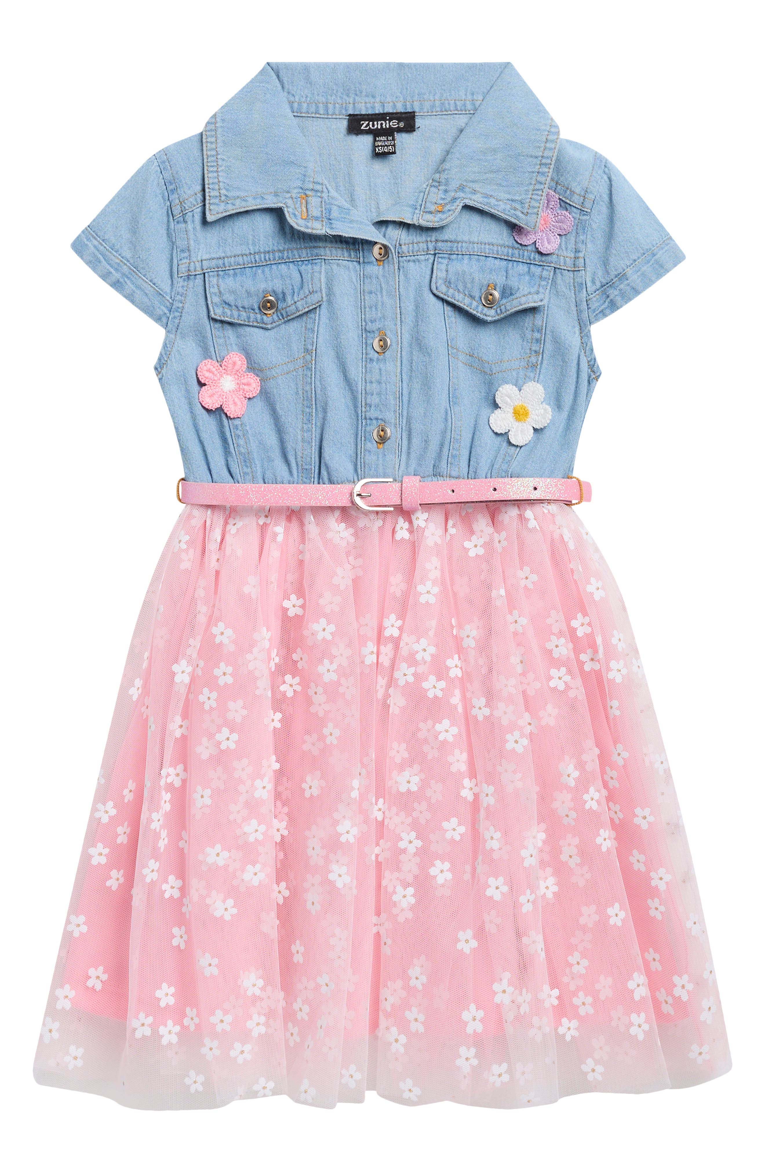 Zunie Kids' Mixed Media Dress
