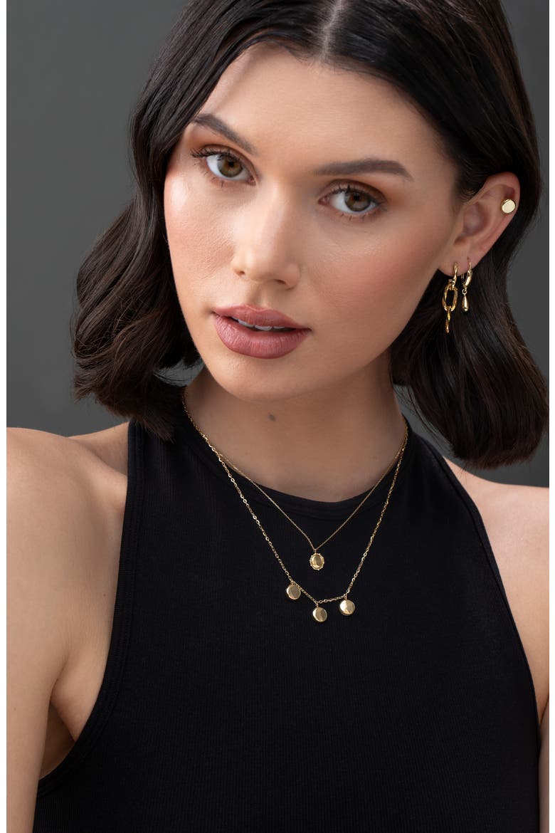 BLG 14K Gold Disc Pendant Necklace (Nordstrom Exclusive), Alternate, color, 14K YELLOW GOLD