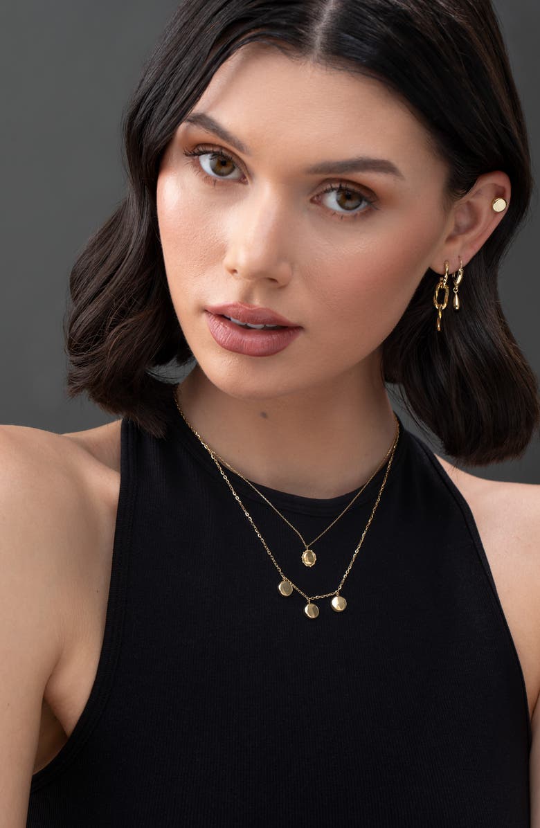 Bony Levy 14K Gold Three Medallion Necklace, Alternate, color,