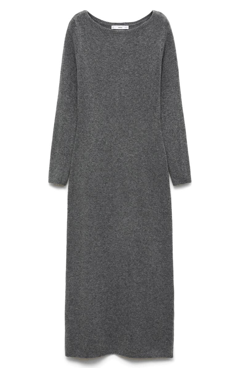 MANGO Long Sleeve Sweater Dress, Main, color, 