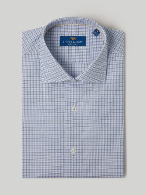 Robert Talbott Reynolds Fine Check Dress Shirt in Blue Plaid 