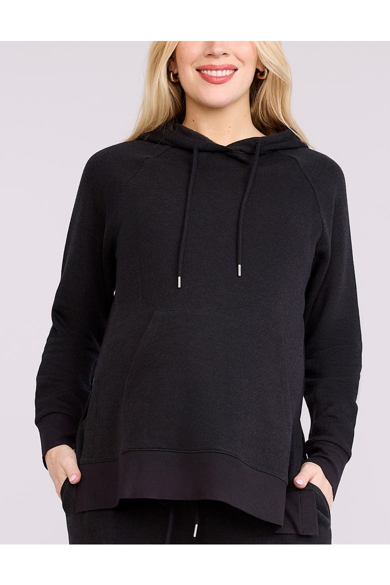Relaxed Fit Maternity Hoodie, Main, color, Black