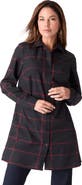 Roaman's Kate Long-Sleeve Crisp Cotton-Blend Button-Front Tunic