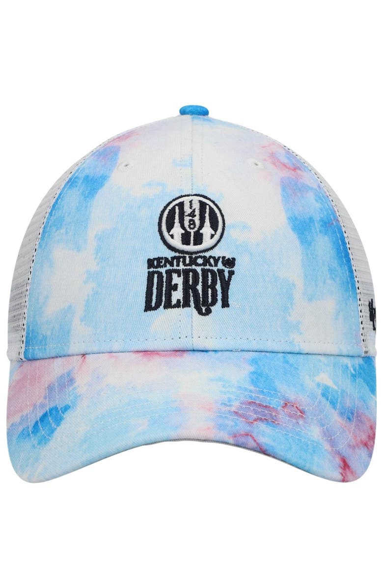 '47 Women's '47 Blue/White Kentucky Derby 148 Garment Washed Tie-Dye Adjustable Hat, Alternate, color, 