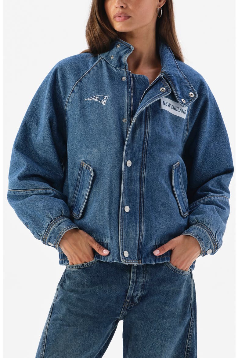 Oversized Denim Jacket, Alternate, color, EAGLES