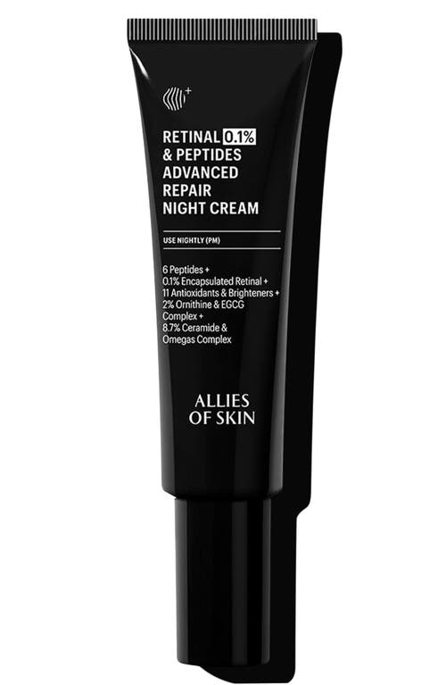 Allies Of Skin Retinal 0.1% & Peptides Advanced Repair Night Cream In No Color